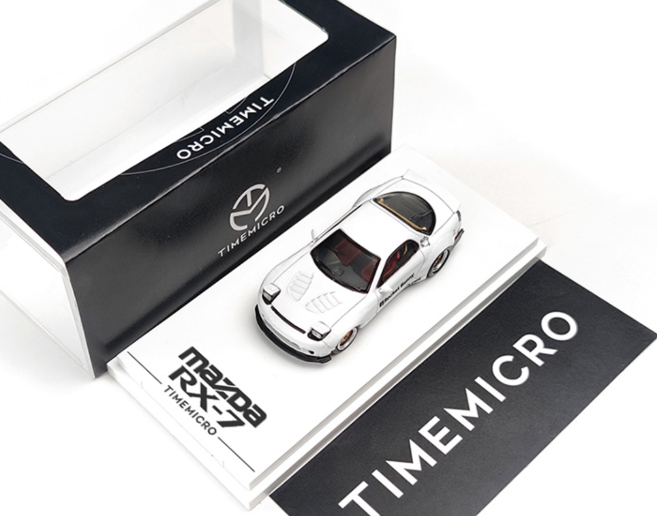 1/64 TimeMicro Mazda RX-7 RX7 Rocket Bunny (White) Diecast Car Model