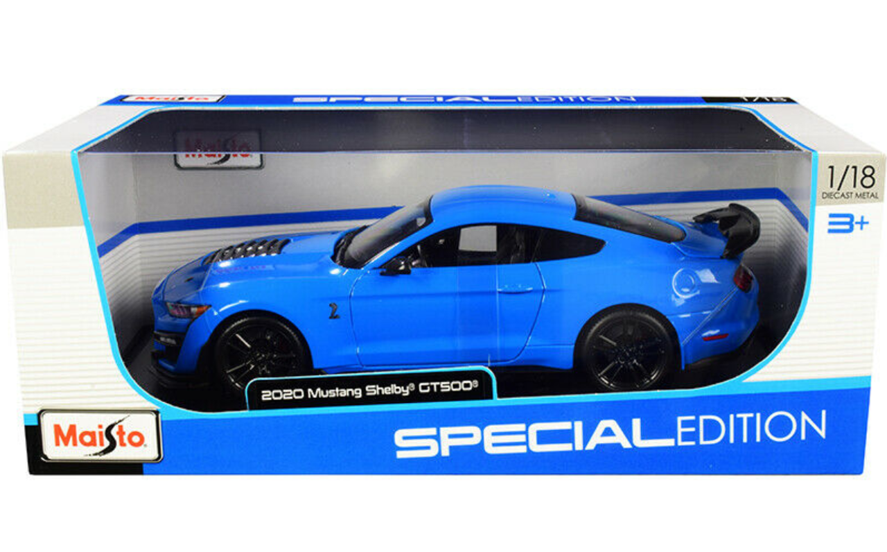 1/18 Ford Mustang GT500 (Blue) Diecast Car Model