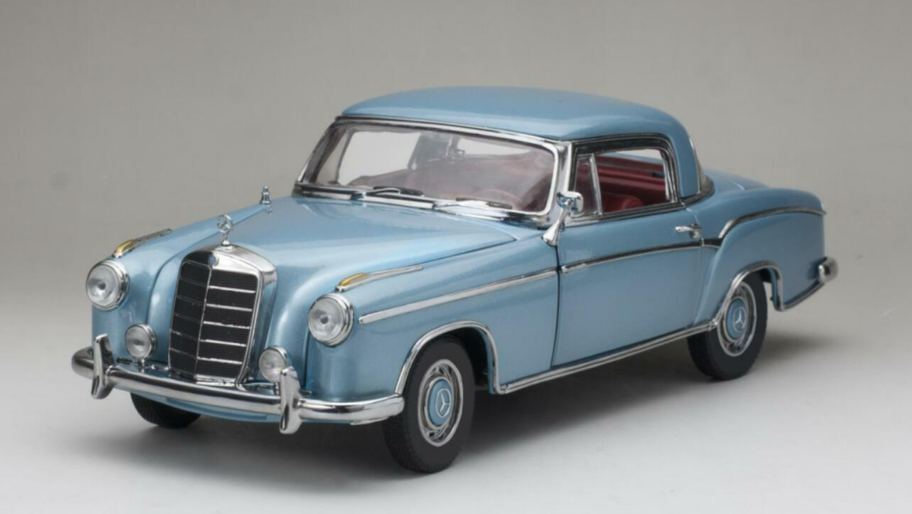 1/18 Sunstar 1958 Mercedes-Benz MB 220SE 220 SE Coupe (Light Blue Metallic) Diecast Car Model