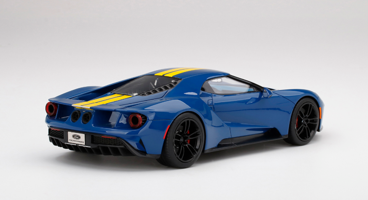 1/18 TopSpeed  Ford GT Sunoco Blue w/ Yellow Stripe 