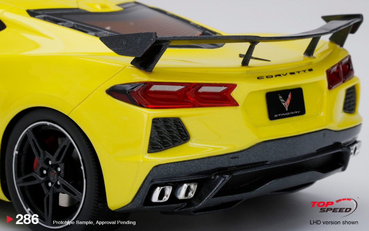  1/18 TopSpeed Chevrolet Corvette Stingray 2020 Accelerate Yellow Metallic 