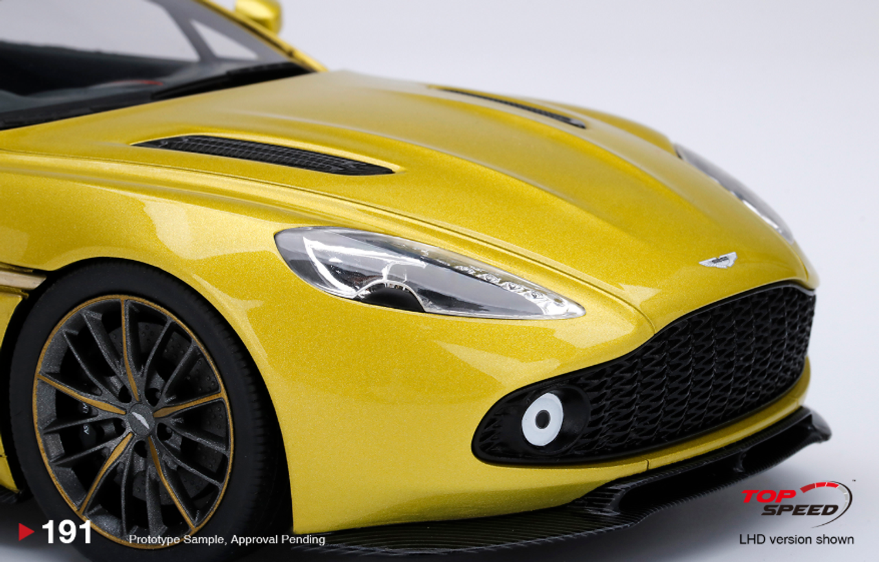 1/18 TopSpeed Aston Martin Vanquish Zagato Cosmopolitan Yellow 