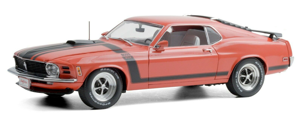 1/18 1970 Ford Mustang BOSS 302 Fastback (Orange with black stripes)  Diecast Car Model