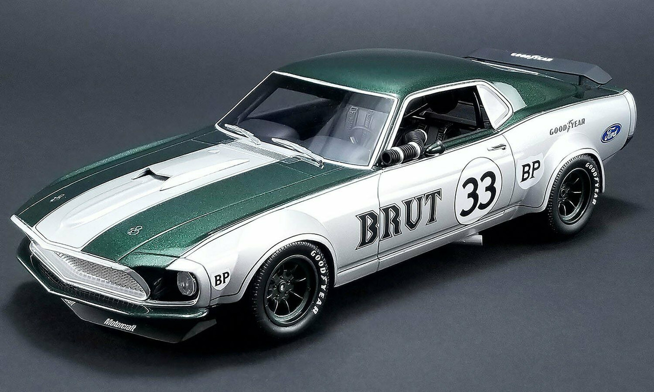 1/18 RAR #33 Brut 1969 Ford Boss 302 Trans Am Mustang Allan Moffat Car Model