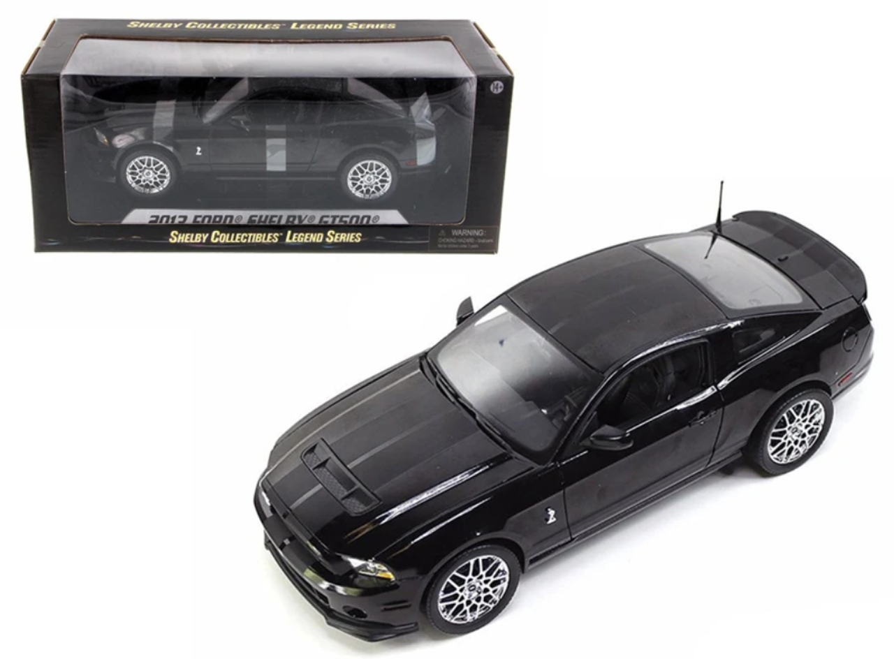 1/18 Shelby Collectibles 2013 Ford Shelby GT500 (Black) Diecast Car Model