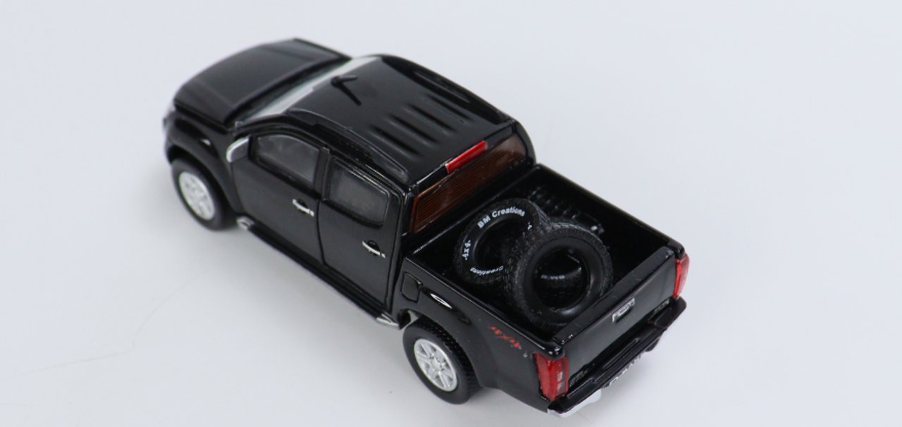  1/64 BM Creations ISUZU 2016 D-MAX Black LHD Diecast Car Model