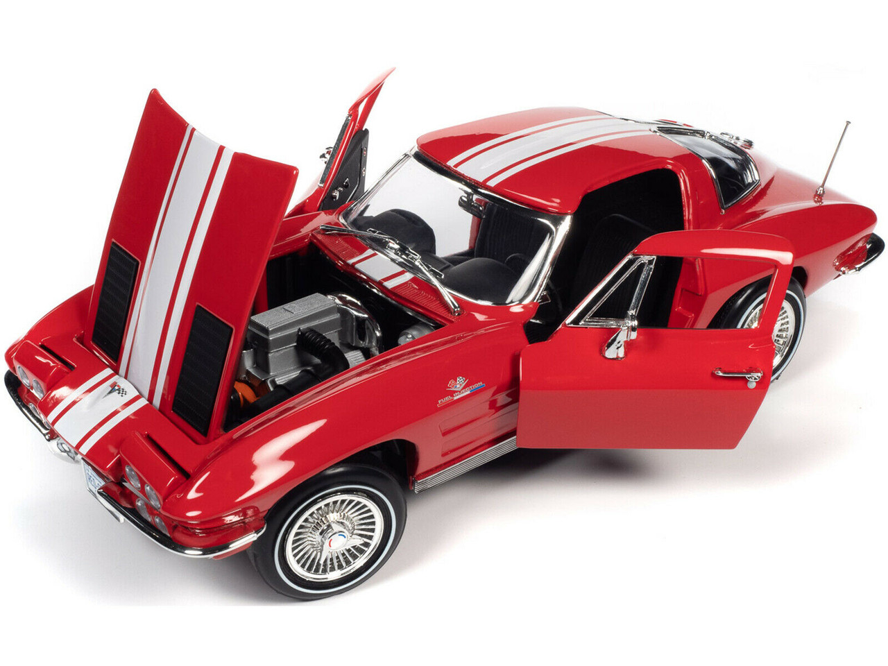 1/18 Auto World 1963 Chevrolet Corvette Stingray Z06 Riverside Red