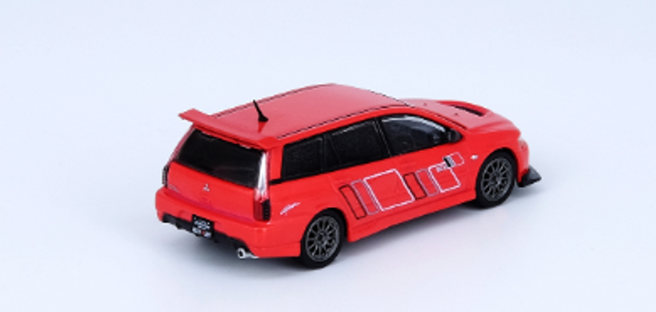 1/64 INNO64 MITSUBISHI LANCER EVO IX WAGON 2005 RALLIART Red Diecast Car Model