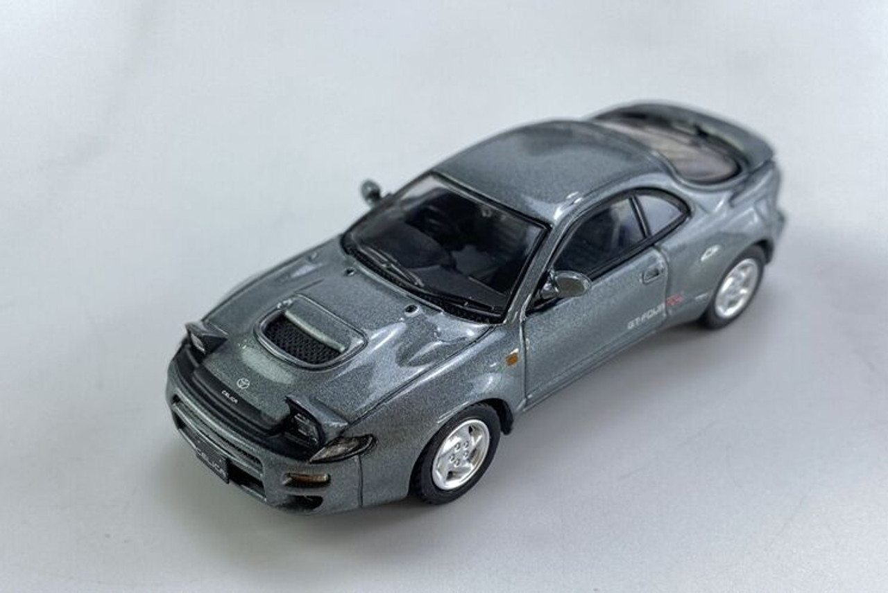 1/64 POPRACE Toyota Celica GT-Four ST1 85 Grey Metallic Jump light version Diecast Car Model