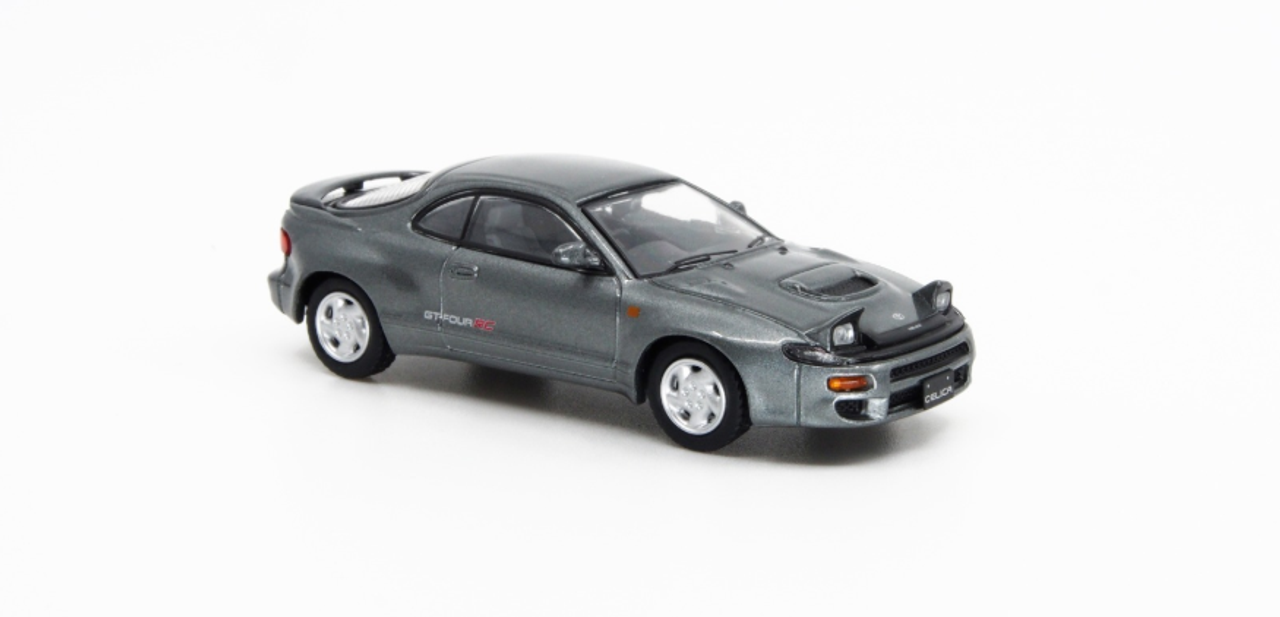 1/64 POPRACE Toyota Celica GT-Four ST1 85 Grey Metallic Jump light version Diecast Car Model