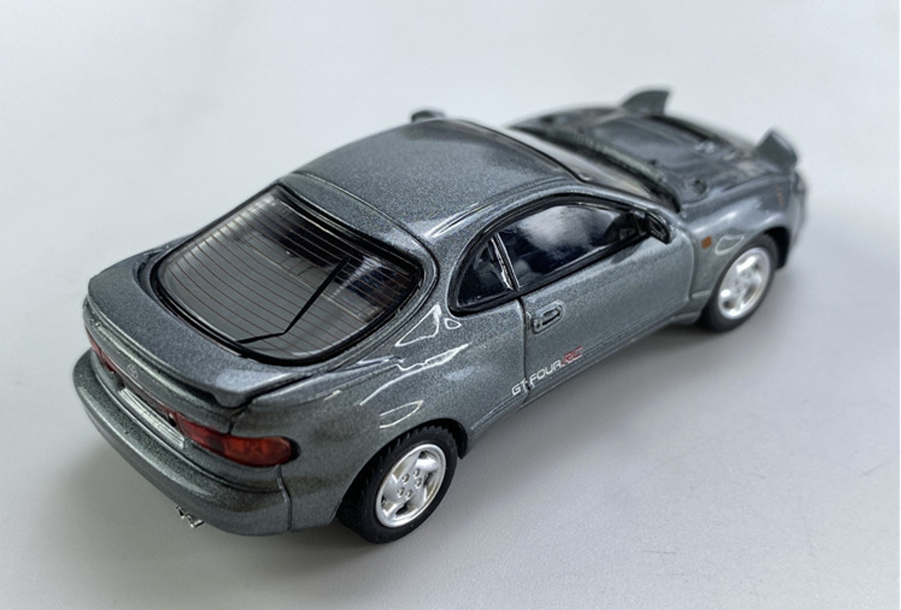 1/64 POPRACE Toyota Celica GT-Four ST1 85 Grey Metallic Jump light version Diecast Car Model