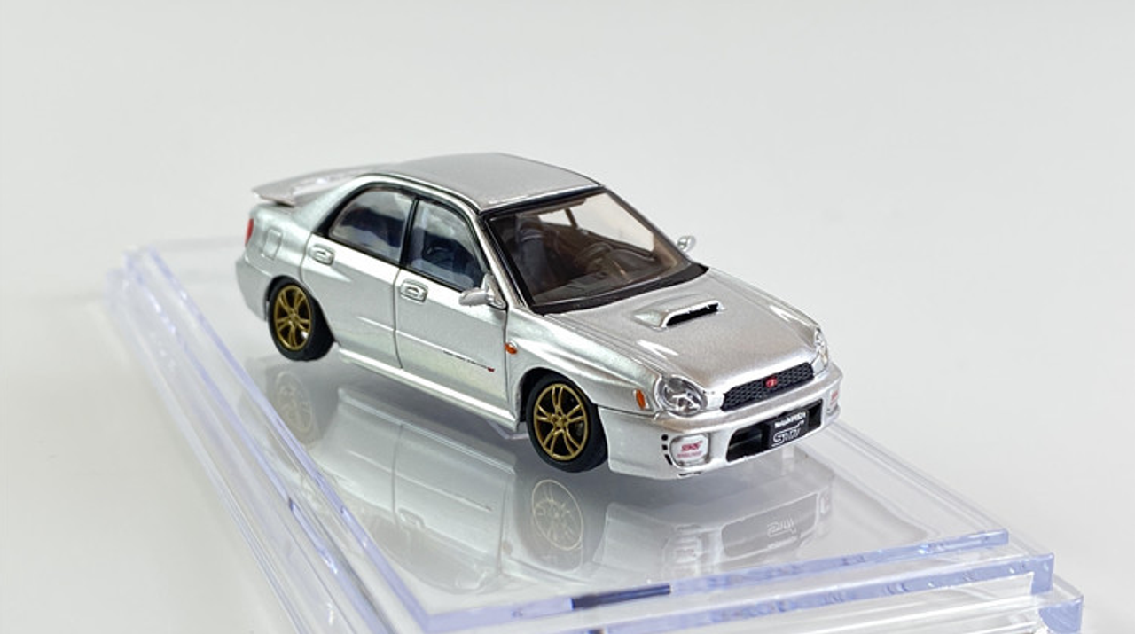 1/64 BM Creations Subaru 2001 Impreza WRX Silver  LHD 