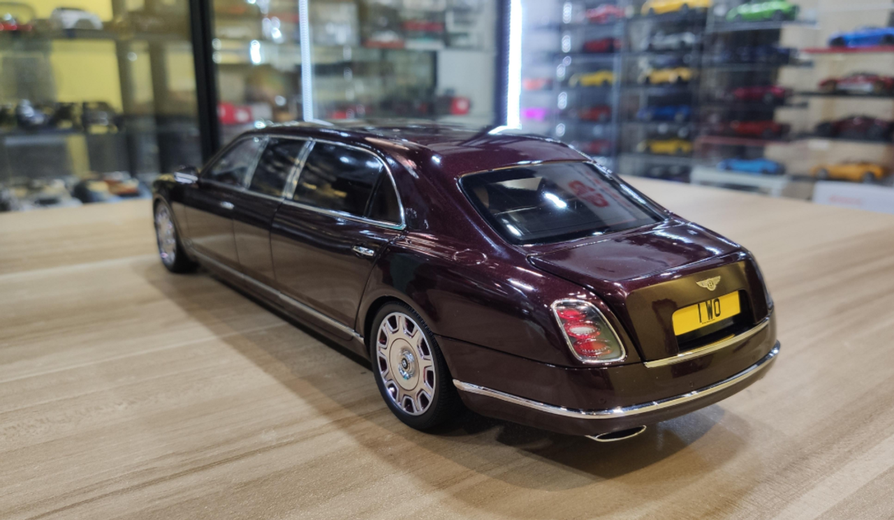 1/18 Almost Real Bentley Mulsanne Grand Limousine by Mulliner (Burgundy) Diecast Car Model