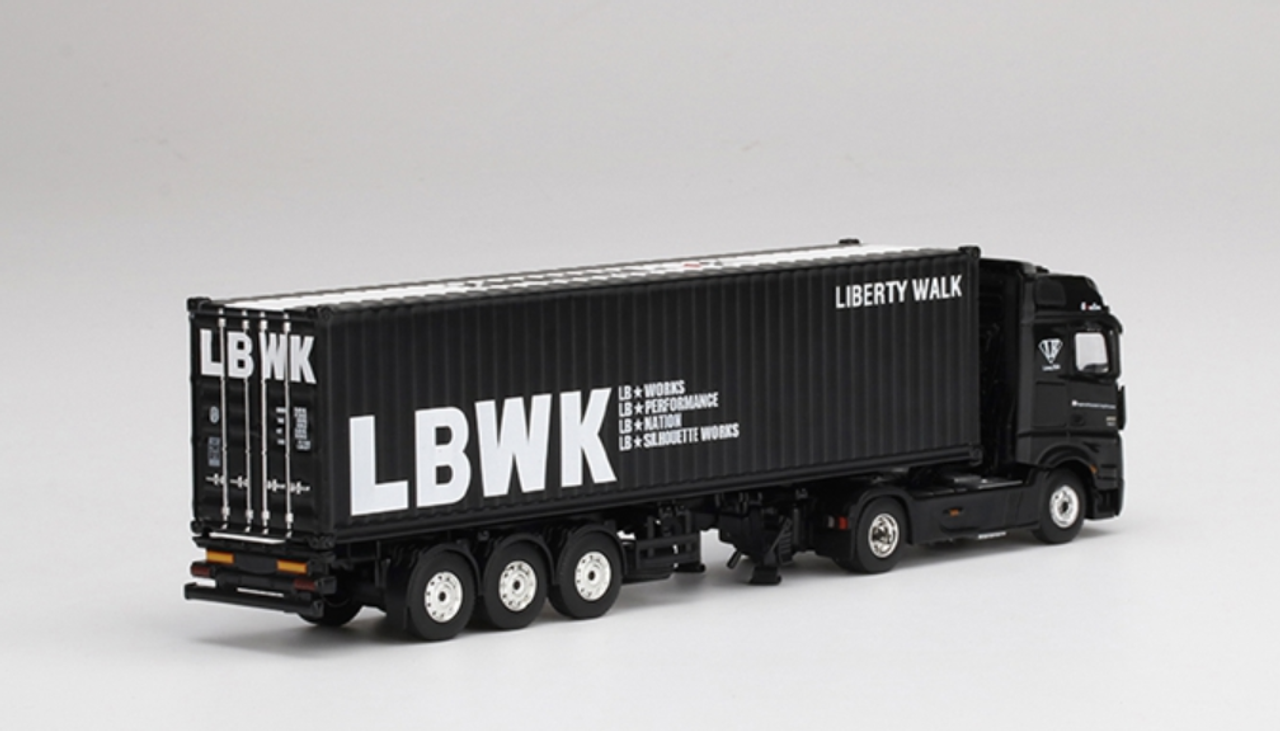 1/64 Mini GT Mercedes-Benz Actros Trailer Container LBWK Liberty Walk Car Model