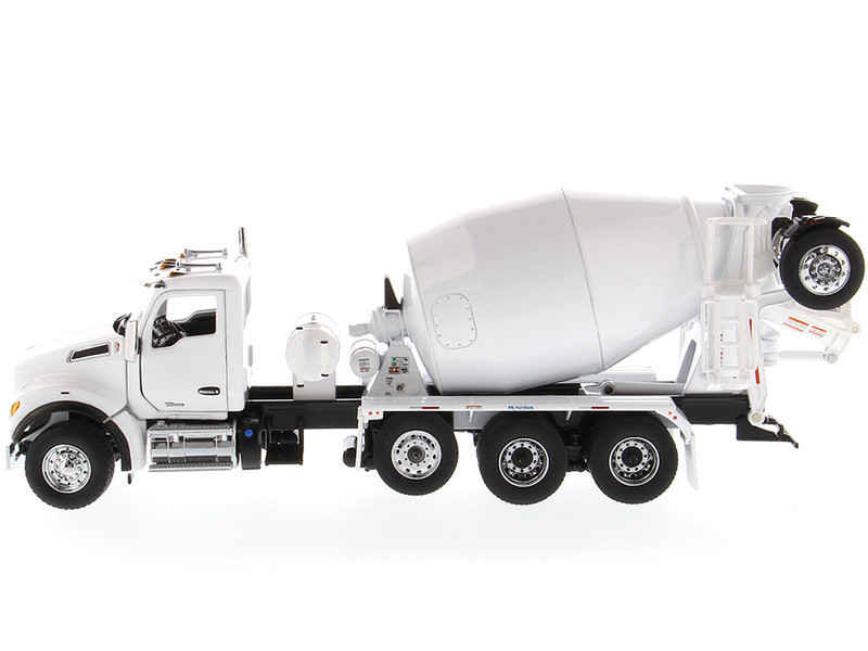 Kenworth T880 SFFA with McNeilus Bridgemaster Concrete Mixer White "Transport Series" 1/50 Diecast Model by Diecast Masters