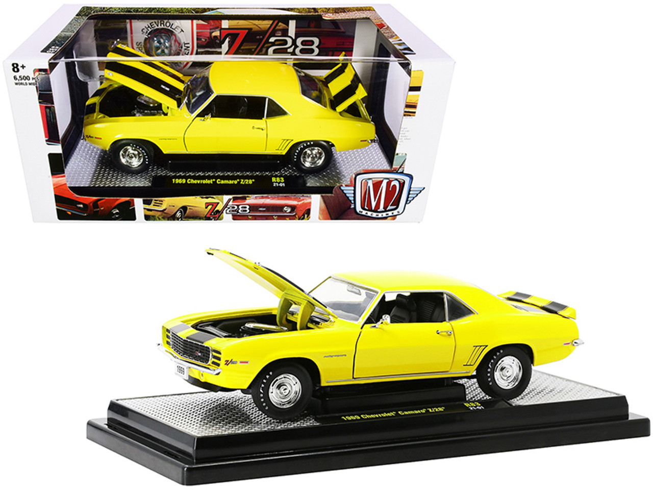 1969 Chevrolet Camaro Z/28 Daytona Yellow with Black Stripes