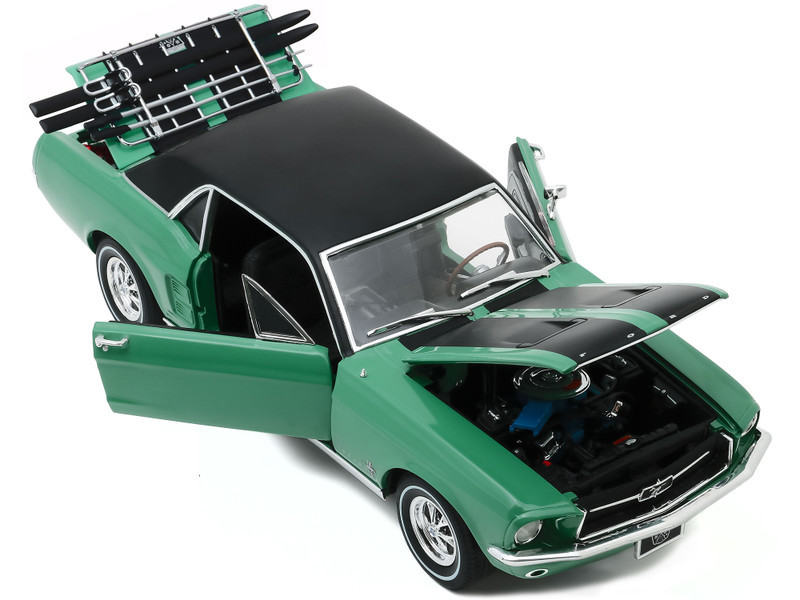 1967 Ford Mustang Coupe Loveland Green Metallic with Black Stripes