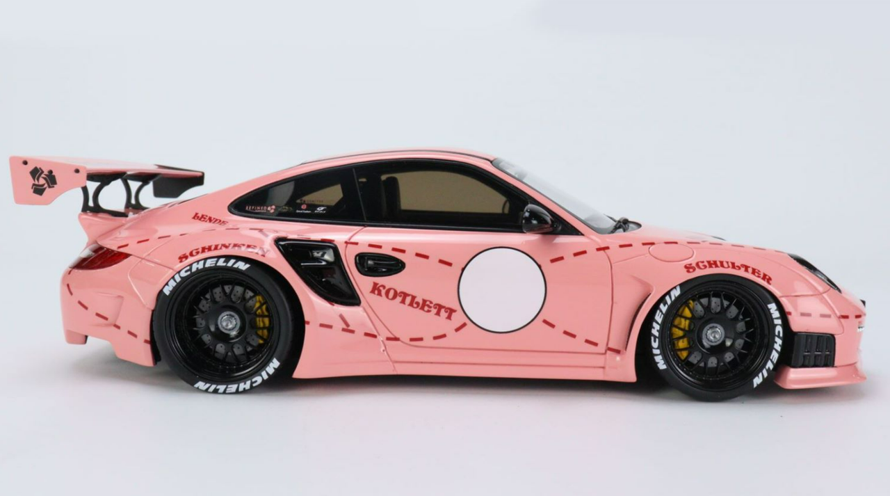 1/18 GT Spirit Porsche LB 911 997 Turbo Pink Pig Resin Car Model