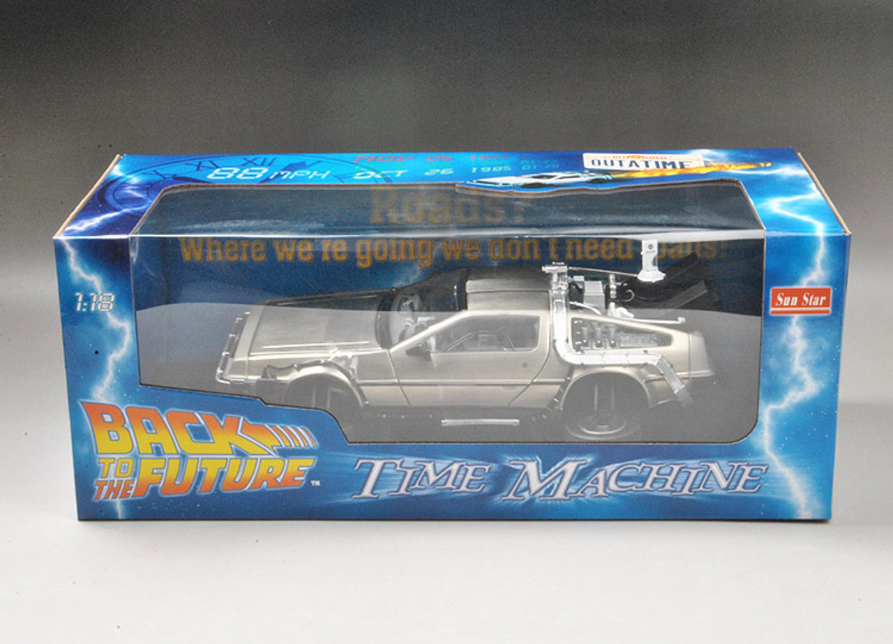 1/18 Sunstar DeLorean DMC-12 DMC12 Back to the future II with Folding Wheels Diecast Car Model