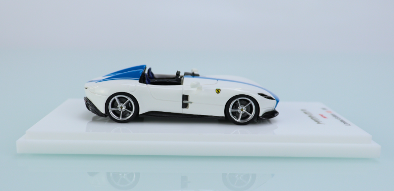 1/64 SP Model Ferrari Monza SP2  White with Blue Strip Limited 99 Pieces Resin