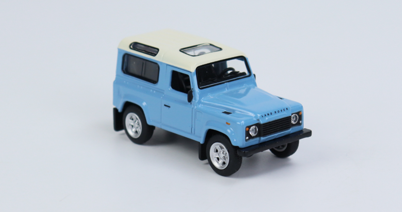 Land Rover Defender Light Blue with Cream Top 1/64 Diecast Model Car by Schuco