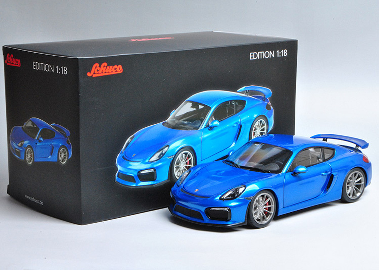 1/18 Schuco Porsche Cayman GT4 (Blue) Diecast Car Model 