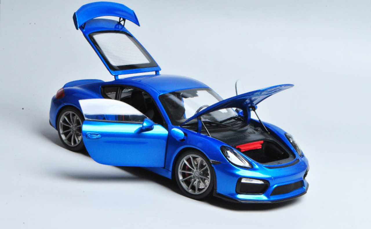 1/18 Schuco Porsche Cayman GT4 (Blue) Diecast Car Model