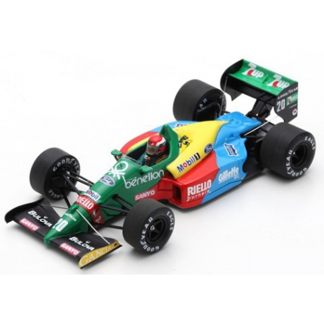 1/43 Benetton B188 No.20 Brazil GP 1989 Johnny Herbert Car Model