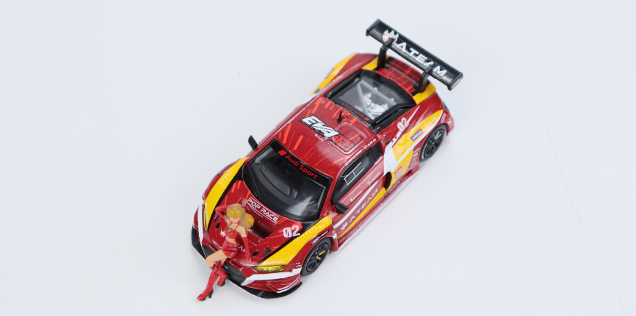 1/64 POPRACE Audi R8 LMS EVA RT Production Model Type-02 X Works with Race Queen Figure 