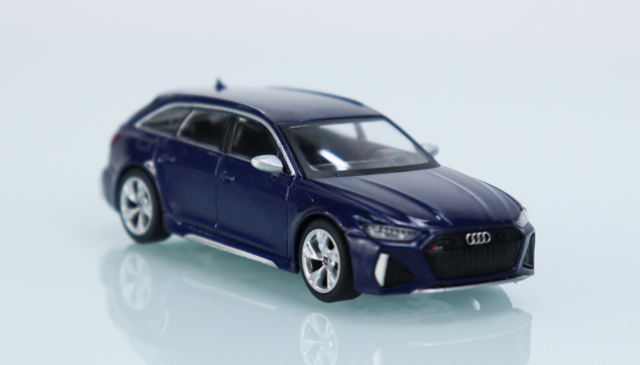 1/64 Mini GT Audi RS6 Avant Navarra Blue Metallic LHD Diecast Car Model