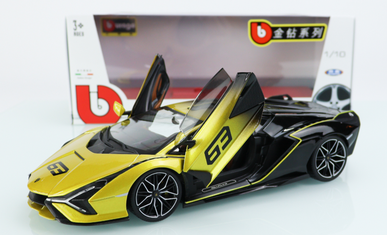 1/18 bburago Lamborghini Sián FKP 37 Yellow