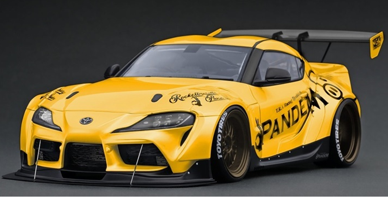 1/18 Ignition Model Toyota PANDEM Supra (A90) Yellow