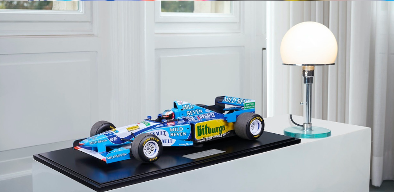 1/8 MINICHAMPS Formula BENETTON RENAULT B195B -MICHAEL SHUMACHER- WORLD CHAMPION 1995 Resin