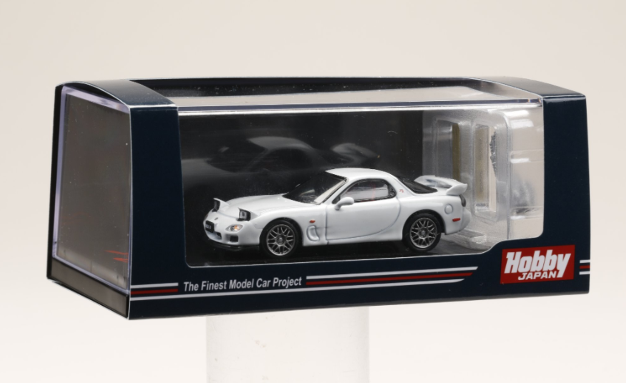 1/64 Hobby Japan Mazda RX-7 (FD3S) Type RZ With Engine Display Model White 