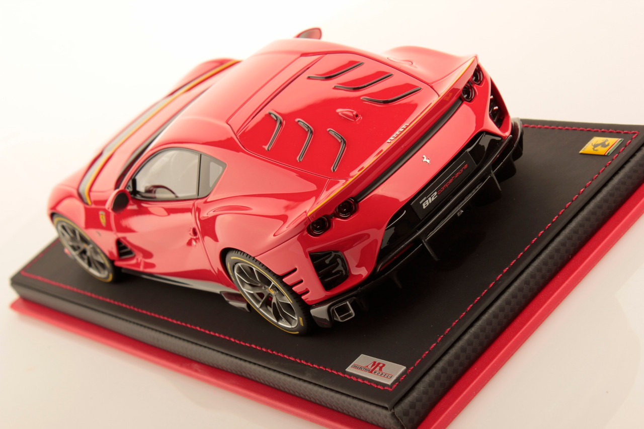 1/18 MR Collection Ferrari 812 Competizione (Rosso Scuderia Red with Yellow Lines) Resin Car Model