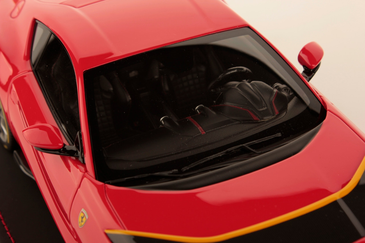 1/18 MR Collection Ferrari 812 Competizione (Rosso Scuderia Red with Yellow Lines) Resin Car Model