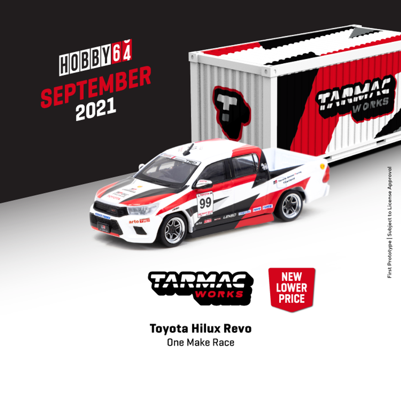  1/64 Tarmac Works Toyota Hilux Revo One Make Race Tarmac Works