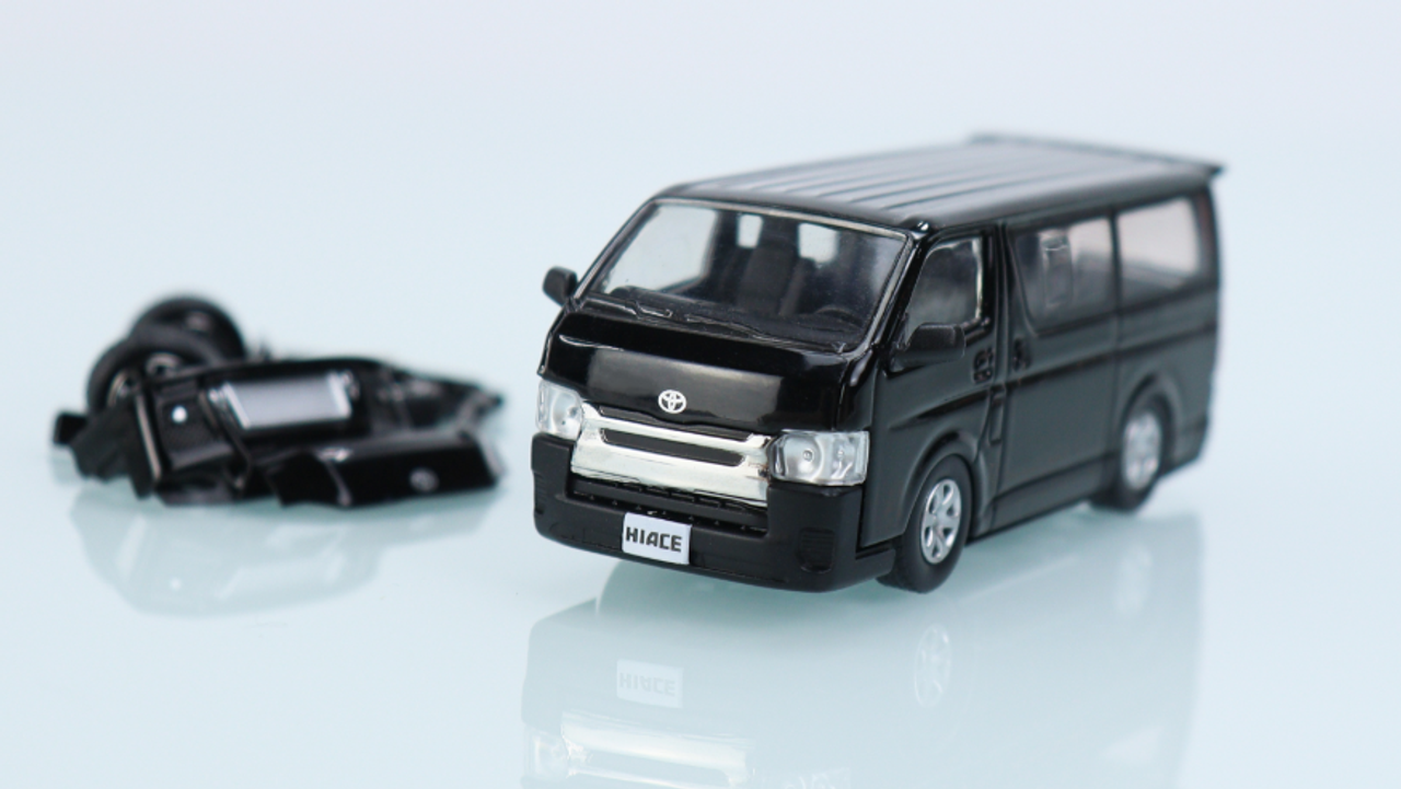  1/64 BM Creations Toyota 2016 Hiace Black  (Right Hand Drive )