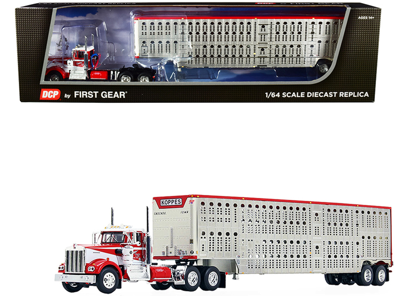 Kenworth W900A Day Cab with Wilson Silver Star Livestock Tandem-Axle  Trailer 