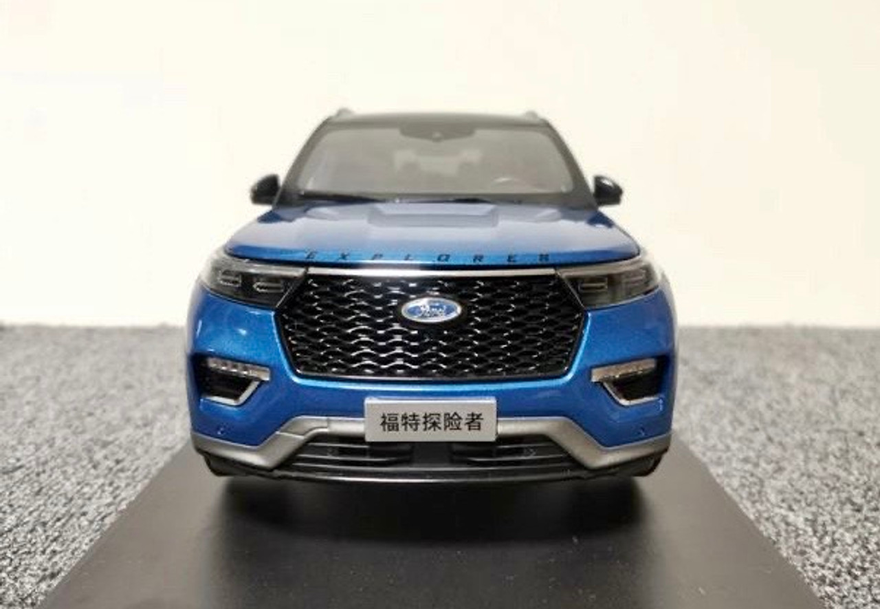 1/18 Dealer Edition 2020 Ford Explorer (6th Generation U625) Blue Diecast Car Model