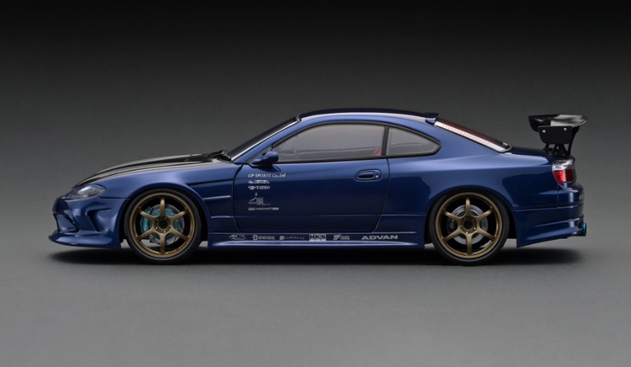 1/18 Ignition Model Nissan VERTEX S15 Silvia Dark Blue (With engine）
