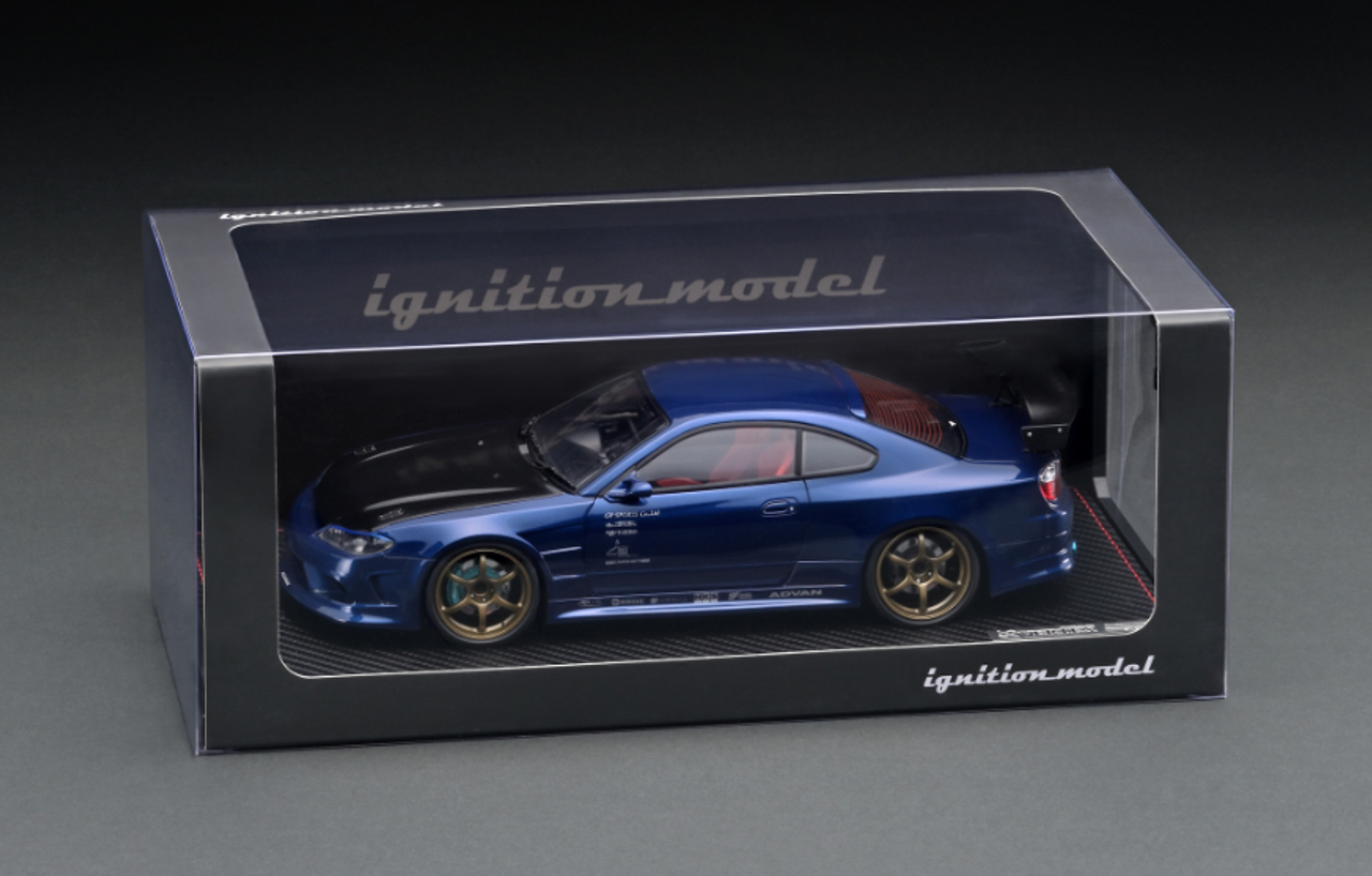 1/18 Ignition Model Nissan VERTEX S15 Silvia Dark Blue (With 