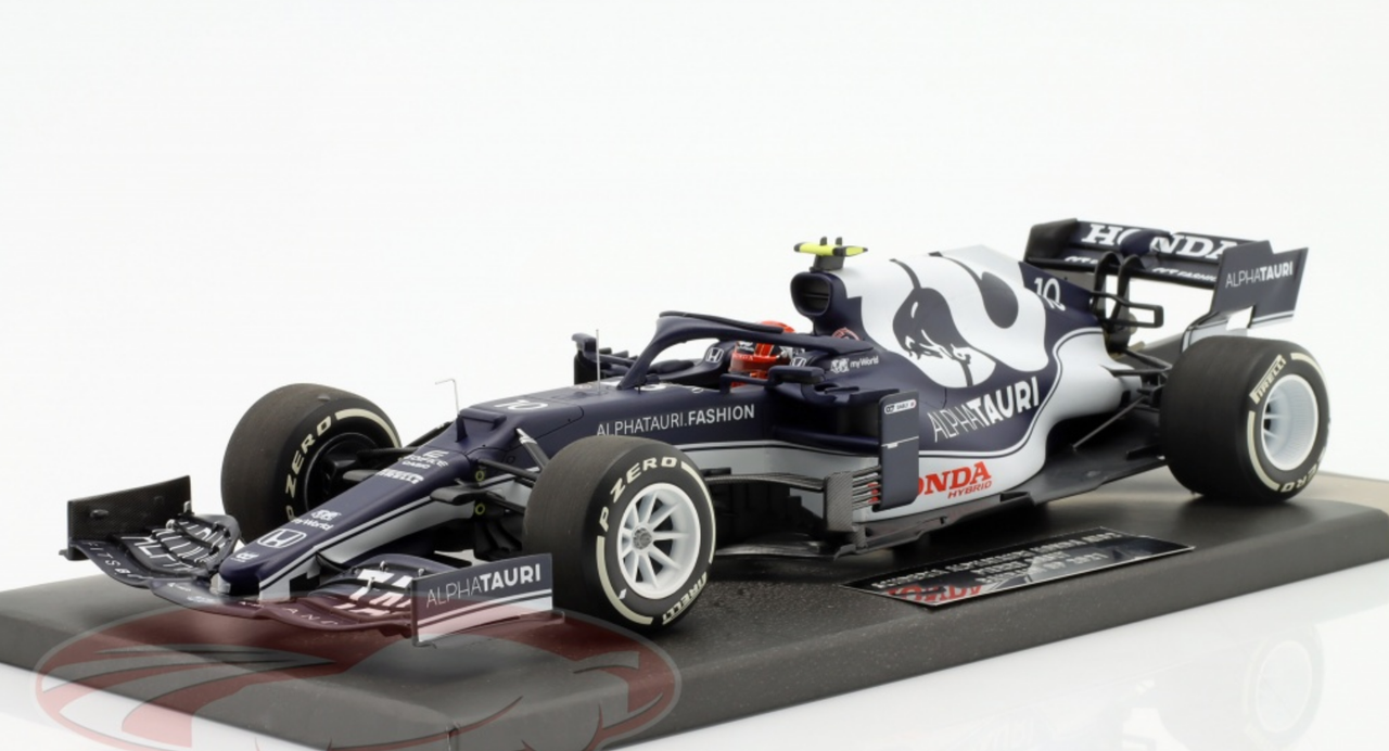 1/18 Minichamps 2021 Pierre Gasly AlphaTauri AT02 #10 Bahrain GP Formula 1 Car Model