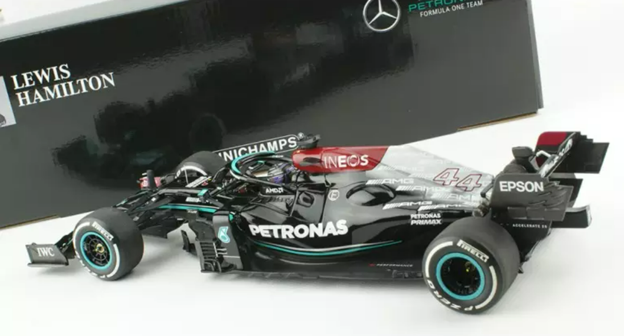 Model Car F1 Die Cast 1:18 Spark Mercedes Hamilton Bahrain 2021 Modeling