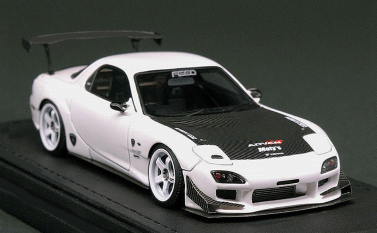 1/43 Ignition Model Mazda FEED RX-7 (FD3S) White with carbon bonnet 
