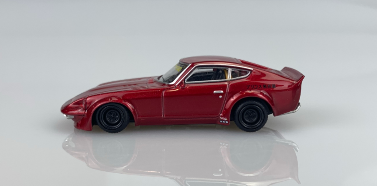  1/64 KJ Miniatures LBWK Nissan FairLady S30 Red Metallic Diecast Car Model