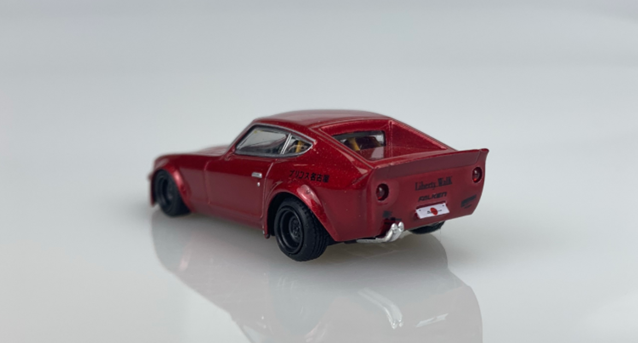  1/64 KJ Miniatures LBWK Nissan FairLady S30 Red Metallic Diecast Car Model