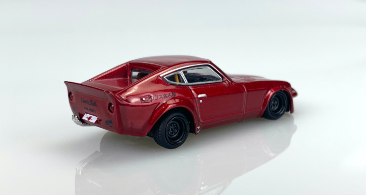  1/64 KJ Miniatures LBWK Nissan FairLady S30 Red Metallic Diecast Car Model