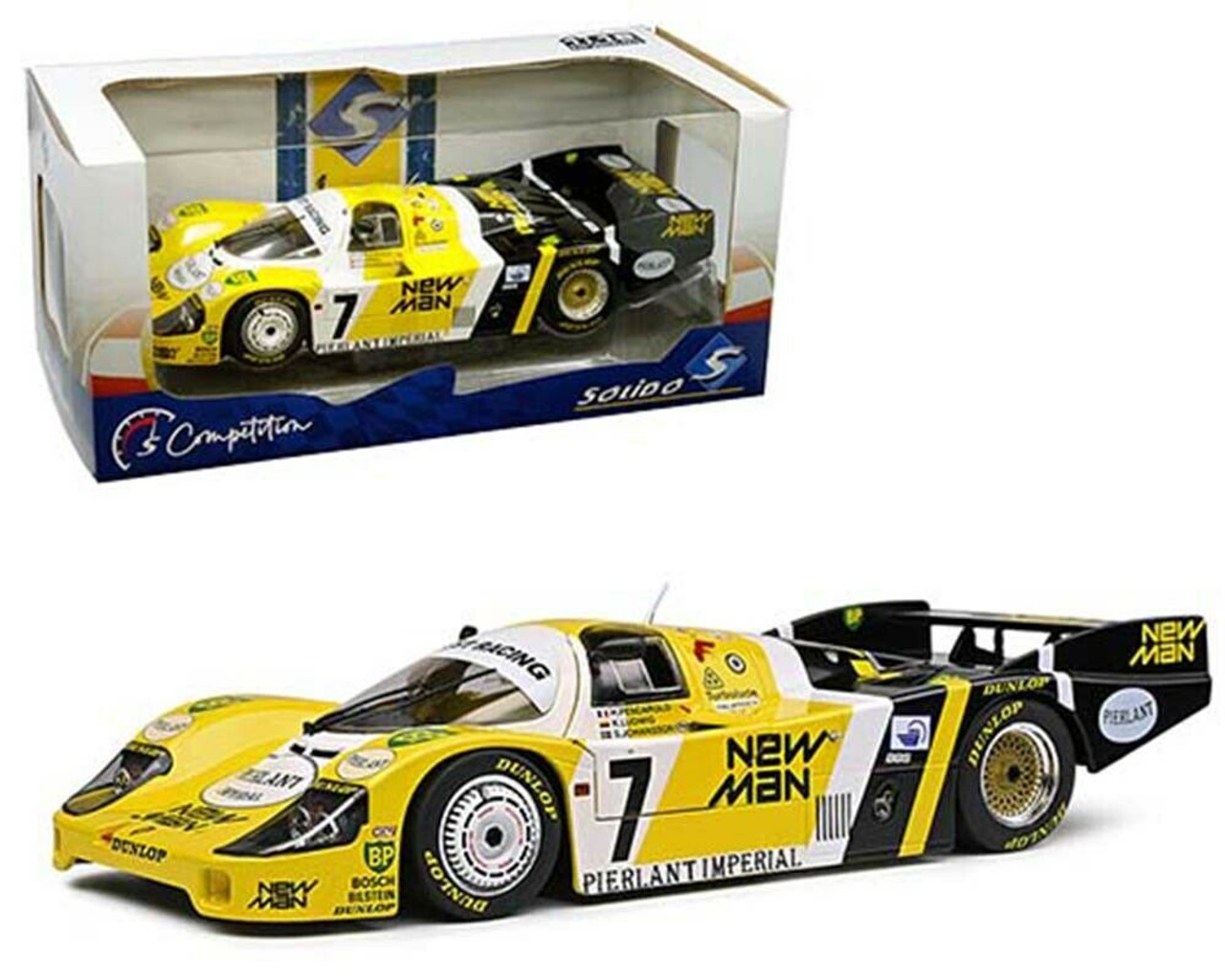 1/18 1984 Porsche 956LH Winner 24H Le Mans #7 (Yellow/Black) Diecast Car Model