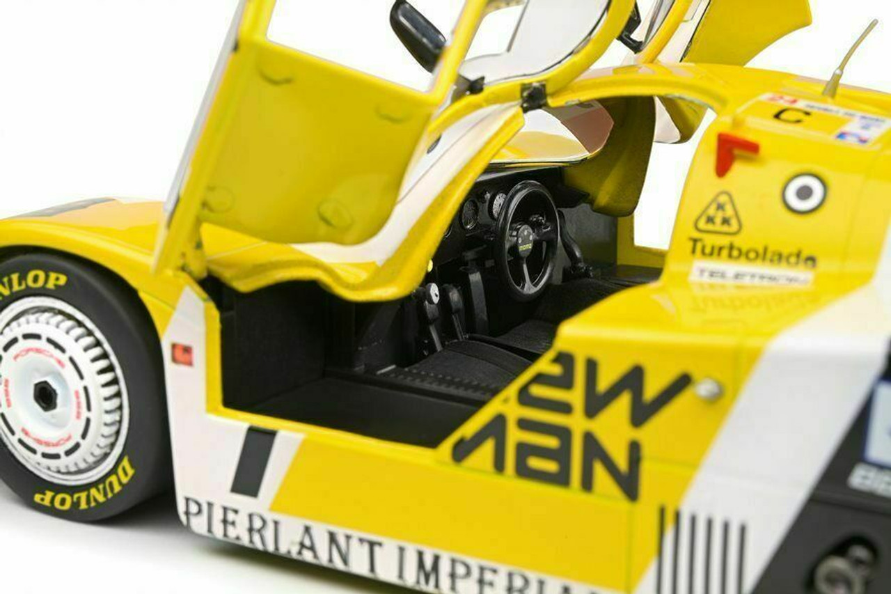 1/18 1984 Porsche 956LH Winner 24H Le Mans #7 (Yellow/Black) Diecast Car Model